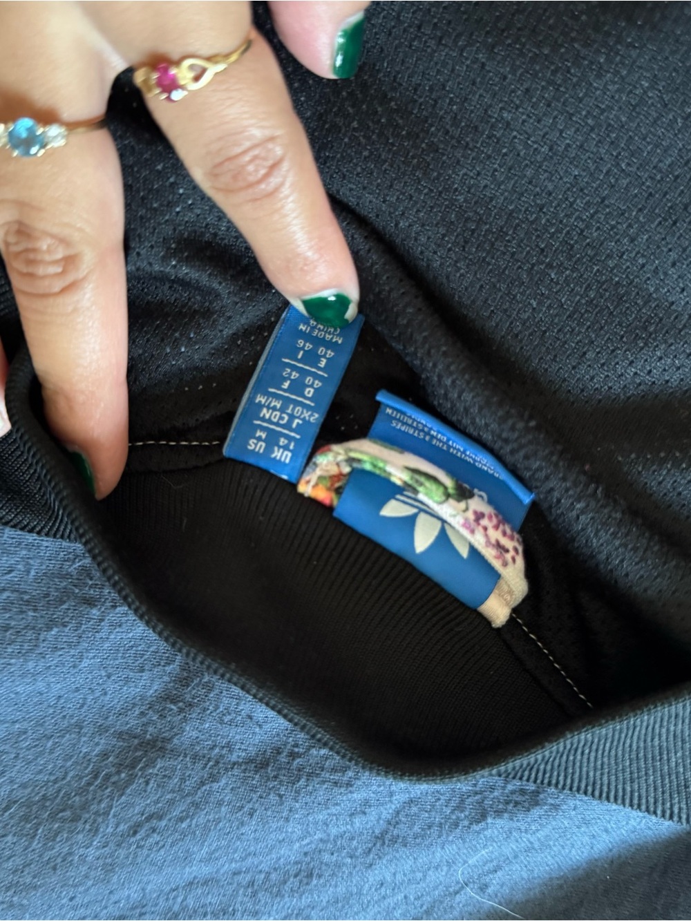 adidas Floralita Zip-Front Track Jacket with Black Trim - Picture 7 of 7